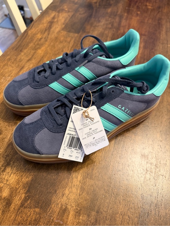 adidas Shoes - Adidas Gazelle Bold W Shadow Navy Acid Mint Platform Sneakers NWT Women’s 9 JQ64